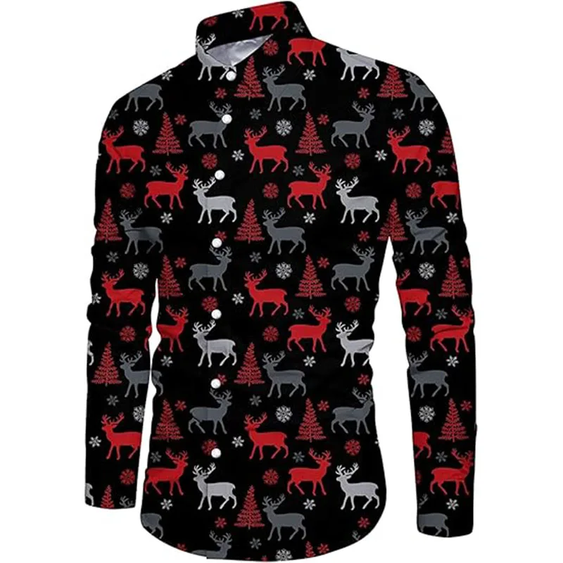 2024 New men's Merry Christmas Shirts Casual 3D Printed Santa Claus Long Sleeve Shirt Street Casual Design Harajuku men's Tops
2024 New men's Merry Christmas Shirts Casual 3D Printed Santa Claus Long Sleeve Shirt Street Casual Design Harajuku men's Tops