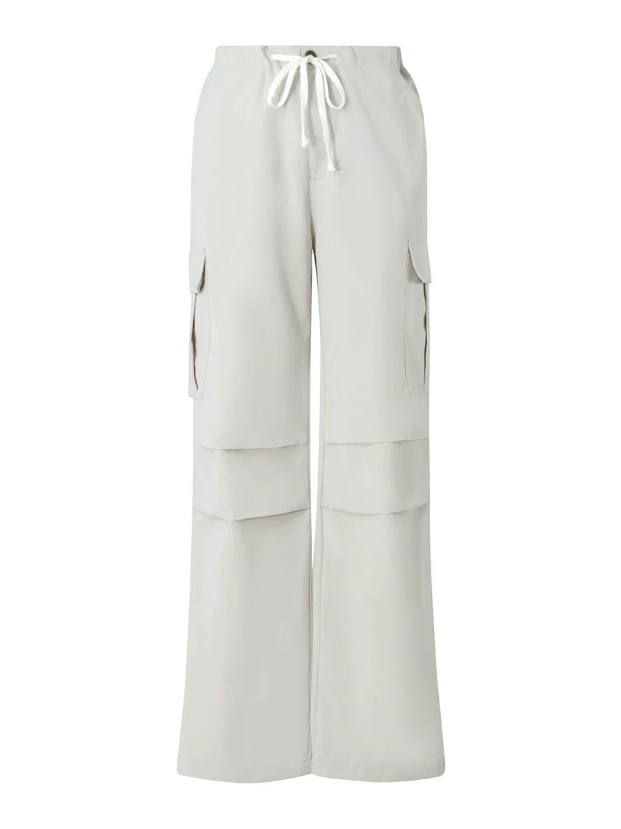 Women Fashion Cargo Pants Solid Color Big Pockets Drawstring Trousers Y2k Casual Loose Trousers Long Pants Streetwear
Women Fashion Cargo Pants Solid Color Big Pockets Drawstring Trousers Y2k Casual Loose Trousers Long Pants Streetwear