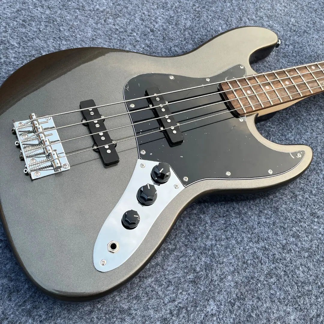 US Shipping Metallic Gray 4-String Jazz Bass Electric Bass Guitar Rosewood Fingerboard For Rock And Jazz Players Free Shipping
US Shipping Metallic Gray 4-String Jazz Bass Electric Bass Guitar Rosewood Fingerboard For Rock And Jazz Players Free Shipping