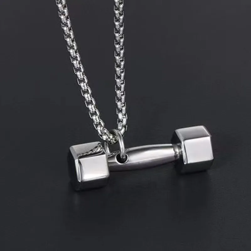 High Quality Stainless Steel Barbell Dumbbell Pendant Gym Equipment Necklace Men Gym Fitness Charms Sports Jewelry
High Quality Stainless Steel Barbell Dumbbell Pendant Gym Equipment Necklace Men Gym Fitness Charms Sports Jewelry