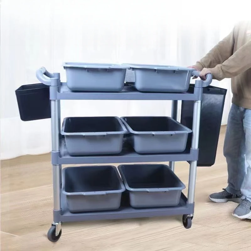 Hotel dining cart Three-layer small trolley Bowl cart with trash can Multifunctional plastic restaurant Hotel commercial
Hotel dining cart Three-layer small trolley Bowl cart with trash can Multifunctional plastic restaurant Hotel commercial
