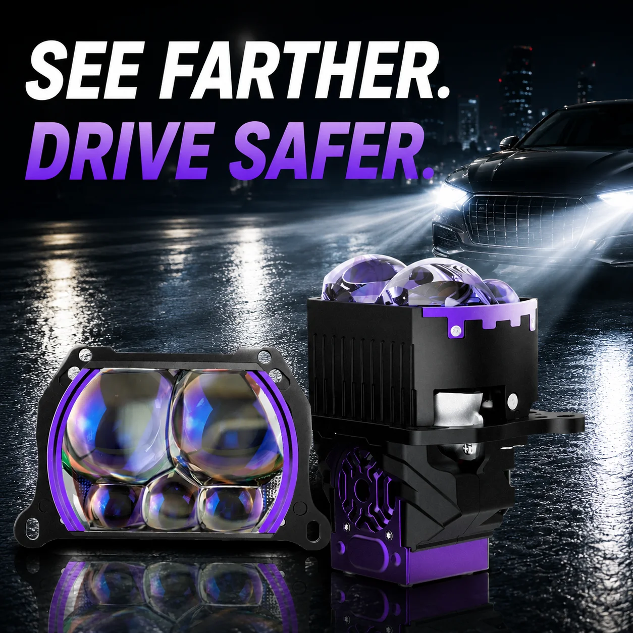 CF 5 DRAGONEYE Bi LED Projector Lens 5 Lens Headlight High Low Beam Retrofit Super Bright Car Lighting 12V
CF 5 DRAGONEYE Bi LED Projector Lens 5 Lens Headlight High Low Beam Retrofit Super Bright Car Lighting 12V