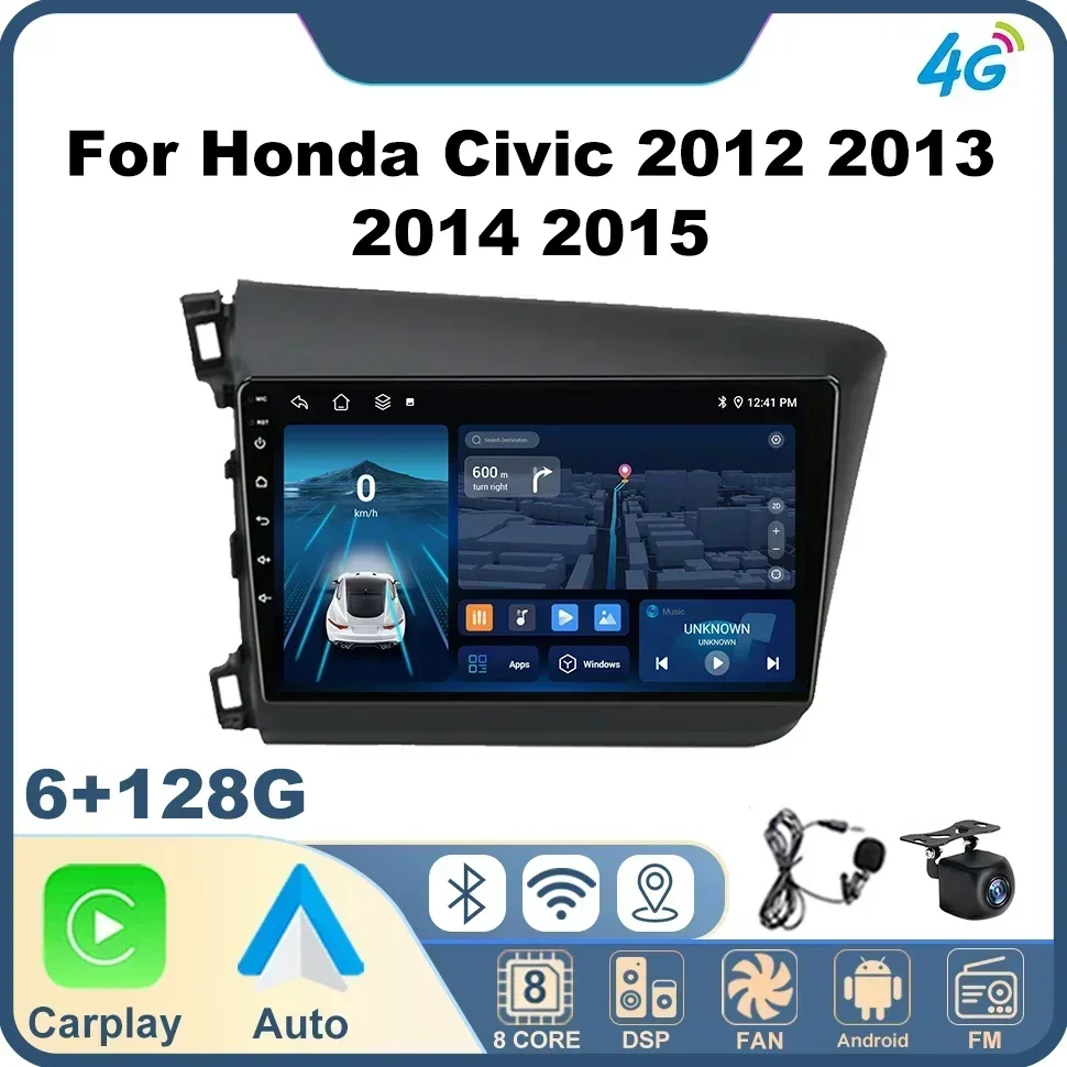 Car Radio for Honda Civic 2012 2013 2014 2015 Wireless Carplay Navi GPS 4G DSP Android Auto Automotive Multimedia Vehicle Audio
Car Radio for Honda Civic 2012 2013 2014 2015 Wireless Carplay Navi GPS 4G DSP Android Auto Automotive Multimedia Vehicle Audio
