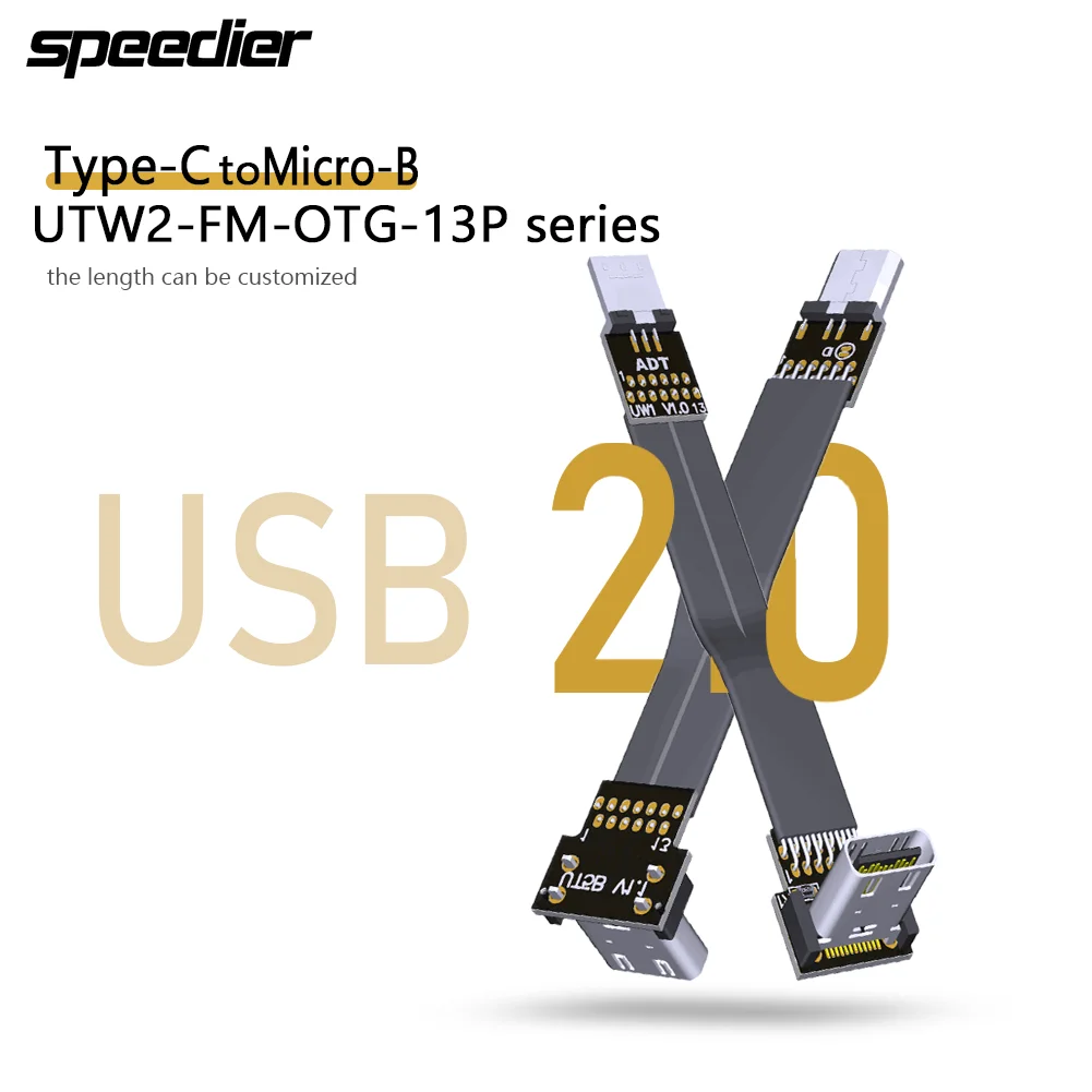 Двойной угловой ленточный кабель Micro USB Type-C к Micro-B 2.0, плоский удлинительный шнур USB C для фотосъемки с плоским углом 90 градусов
Двойной угловой ленточный кабель Micro USB Type-C к Micro-B 2.0, плоский удлинительный шнур USB C для фотосъемки с плоским углом 90 градусов