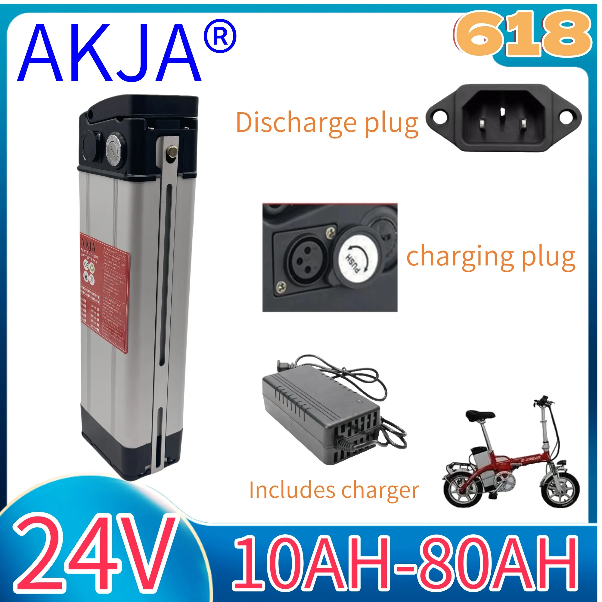Air fast transportation,24V80AH,18650 high-capacity lithium battery pack,Suitable for Silver Fish motors below 3000W
Air fast transportation,24V80AH,18650 high-capacity lithium battery pack,Suitable for Silver Fish motors below 3000W