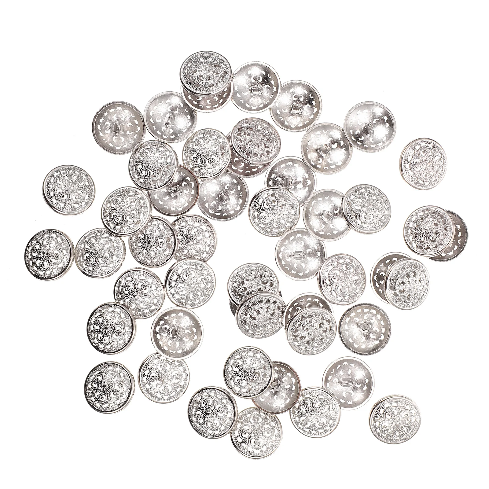 50Pcs Metal Sewing Buttons Vintage Alloy Hollow Decorative Clothes Accessories DIY Suit Sweater Skirt Replacement Buckles
50Pcs Metal Sewing Buttons Vintage Alloy Hollow Decorative Clothes Accessories DIY Suit Sweater Skirt Replacement Buckles