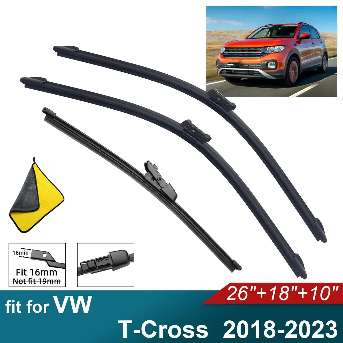 Car Windshield Wiper Blades Fit For VW T-Cross Rear Wiper Blades Soft Rubber Auto Front Windscreen
Car Windshield Wiper Blades Fit For VW T-Cross Rear Wiper Blades Soft Rubber Auto Front Windscreen