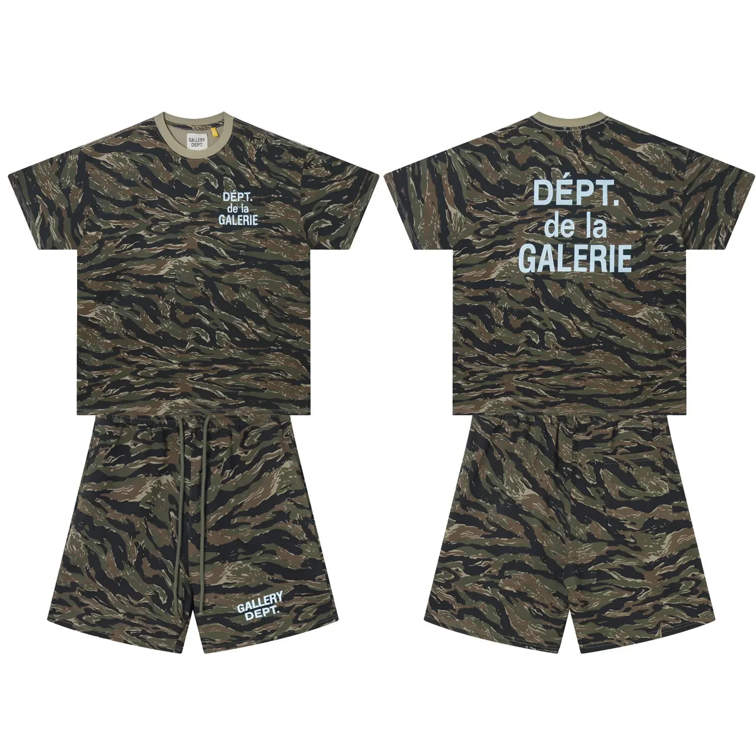 Gallery Dept Camouflage Summer Loose Casual Sportswear Short Sleeve T-Shirt Shorts Set
Gallery Dept Camouflage Summer Loose Casual Sportswear Short Sleeve T-Shirt Shorts Set
