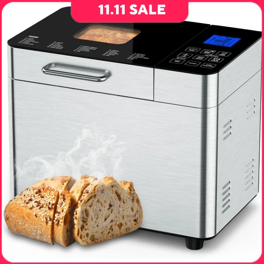 Bread Maker, Homemade 2Lbs Breadmaker, 15H Delayed-start & 1H Keep Warm, 3 Crust Colors 3 Loaf Sizes, Bread Maker
Bread Maker, Homemade 2Lbs Breadmaker, 15H Delayed-start & 1H Keep Warm, 3 Crust Colors 3 Loaf Sizes, Bread Maker