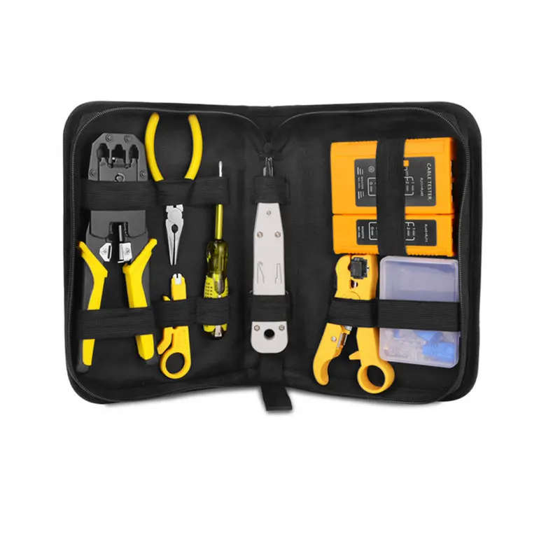 Crimping RJ45 Network Repair Tool Crimping Pliers Lan Tester Portable Cable Tester 10 PCS Network Repair Tool Kit
Crimping RJ45 Network Repair Tool Crimping Pliers Lan Tester Portable Cable Tester 10 PCS Network Repair Tool Kit
