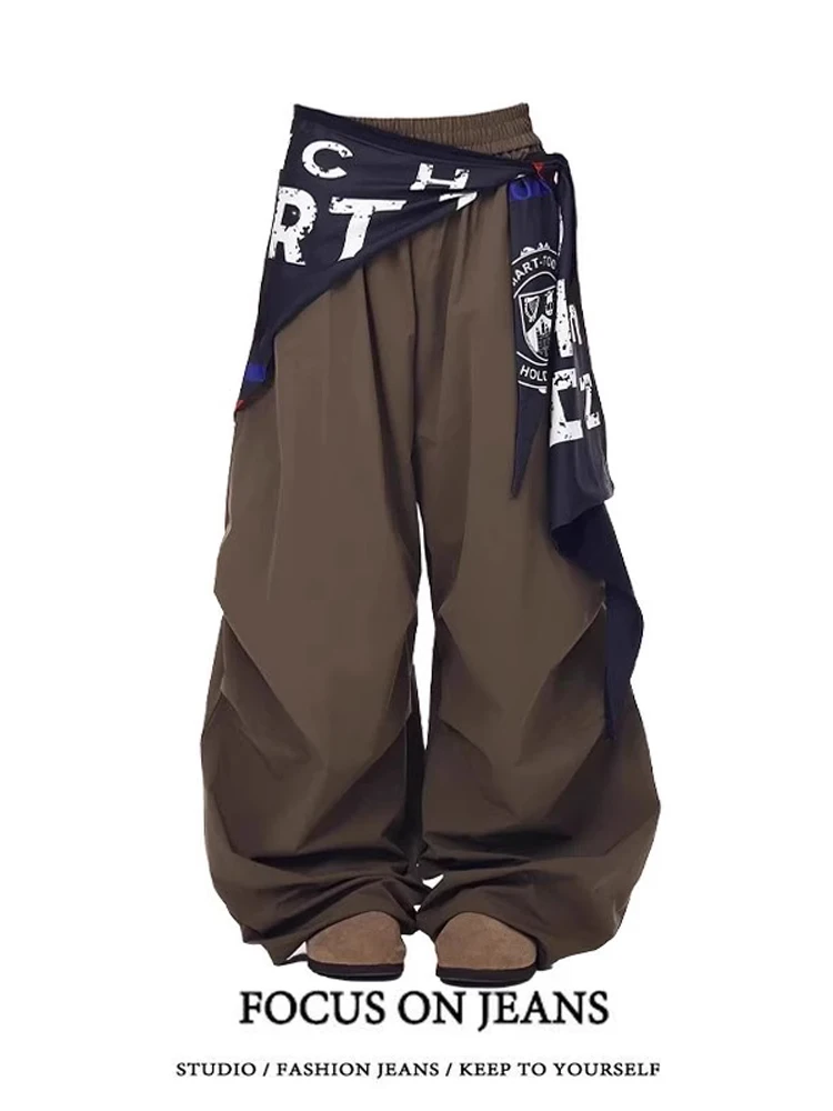 American Retro Design Sensation Wide Leg Pants Men's Women's Paratrooper Pants Drapey Straight Tube Pants Casual Commute Sle
American Retro Design Sensation Wide Leg Pants Men's Women's Paratrooper Pants Drapey Straight Tube Pants Casual Commute Sle