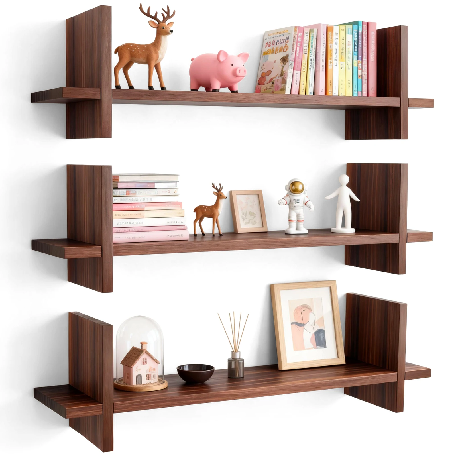 Wooden Wall Shelves Floating Shelf Wall Storage For Kitchen, Living Room, Bedroom, Bathroom, Easy Assemble Multifunctional Shelf
Wooden Wall Shelves Floating Shelf Wall Storage For Kitchen, Living Room, Bedroom, Bathroom, Easy Assemble Multifunctional Shelf