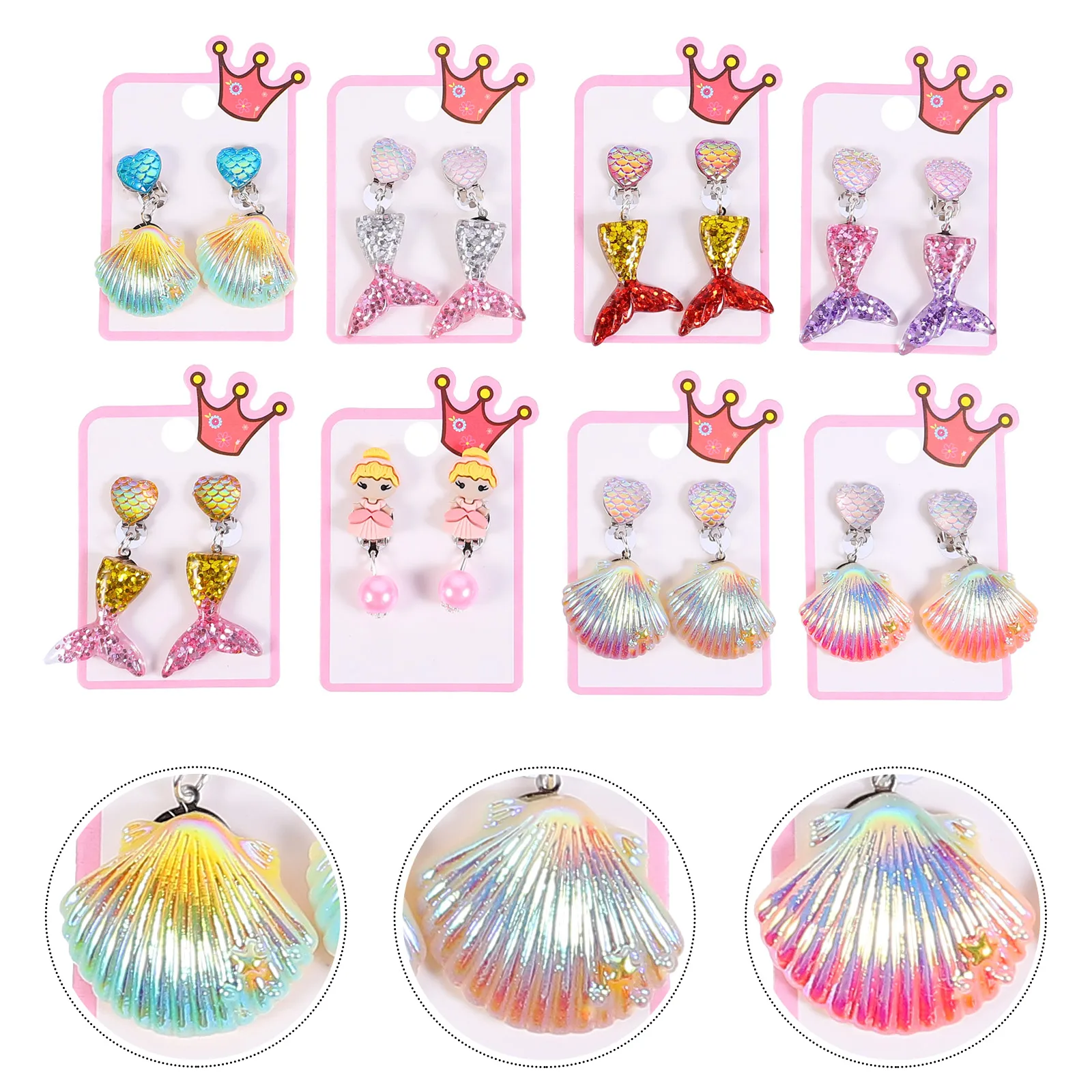 8 Pairs Clip on Earrings Kids Cartoon Princess Ear Clip Children Jewelry Play Accessories Birthday Gift
8 Pairs Clip on Earrings Kids Cartoon Princess Ear Clip Children Jewelry Play Accessories Birthday Gift