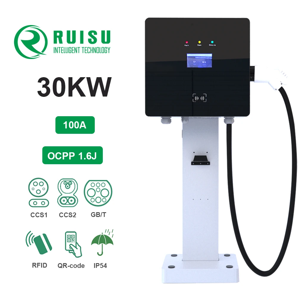30KW CCS1 CCS2 GBT Commercial Single Gun QR-Code RIFD DC Fast EV Charging Stations OCPP1.6J IP54 Ready to Ship
30KW CCS1 CCS2 GBT Commercial Single Gun QR-Code RIFD DC Fast EV Charging Stations OCPP1.6J IP54 Ready to Ship