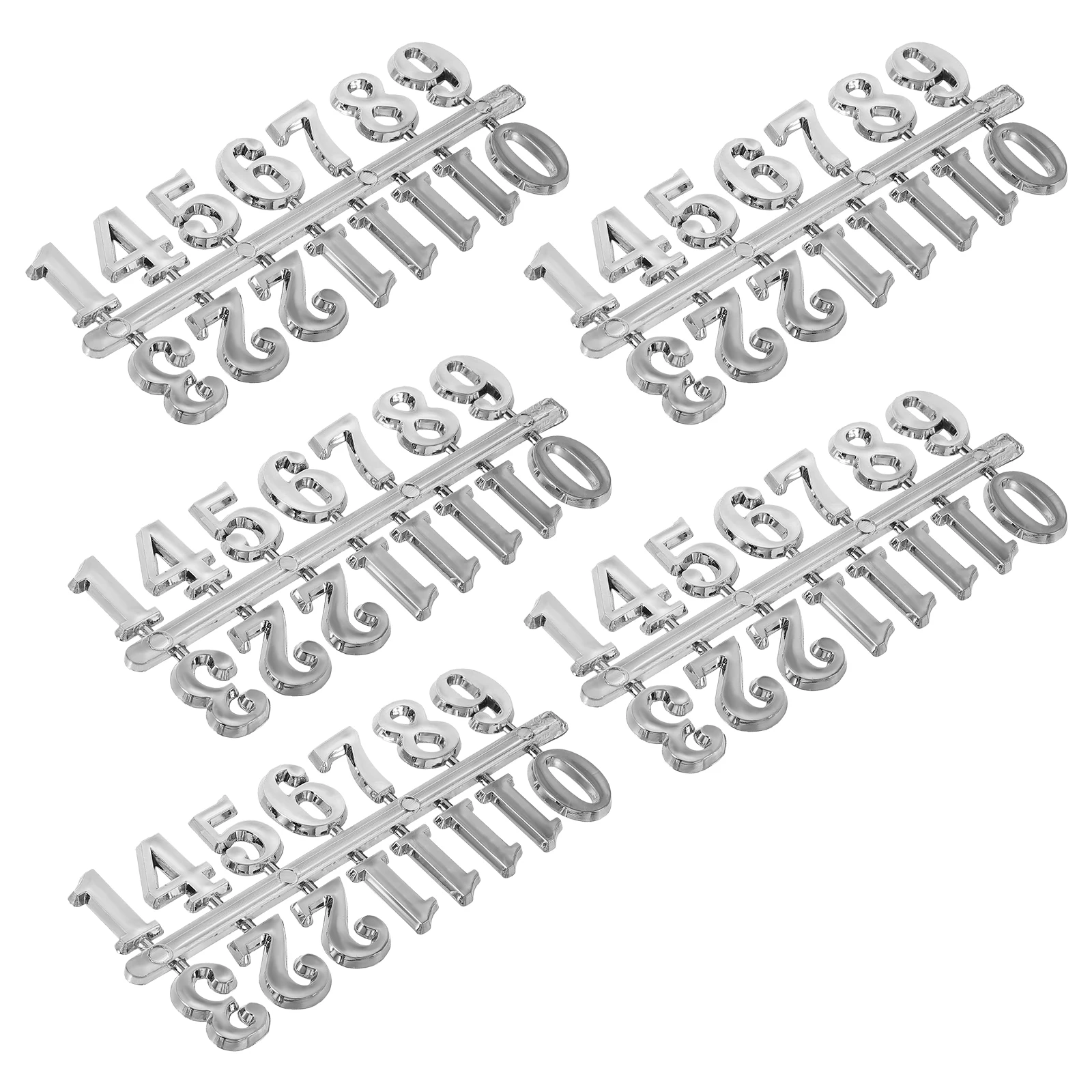 5 set 5 Sets 2cm Silver Arabic Numerals Clock Numbers Plastic DIY Replacement Kits for Wall Clock Bedroom Living Room Decor 
5 set 5 Sets 2cm Silver Arabic Numerals Clock Numbers Plastic DIY Replacement Kits for Wall Clock Bedroom Living Room Decor