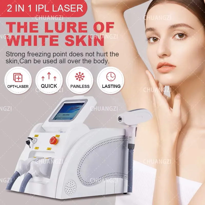 2 In 1 Professional Laser Hair Tatoo Removal Machine IPL OPT Picosecond Laser Device Multifunction Beauty Machine Ice Painless
2 In 1 Professional Laser Hair Tatoo Removal Machine IPL OPT Picosecond Laser Device Multifunction Beauty Machine Ice Painless