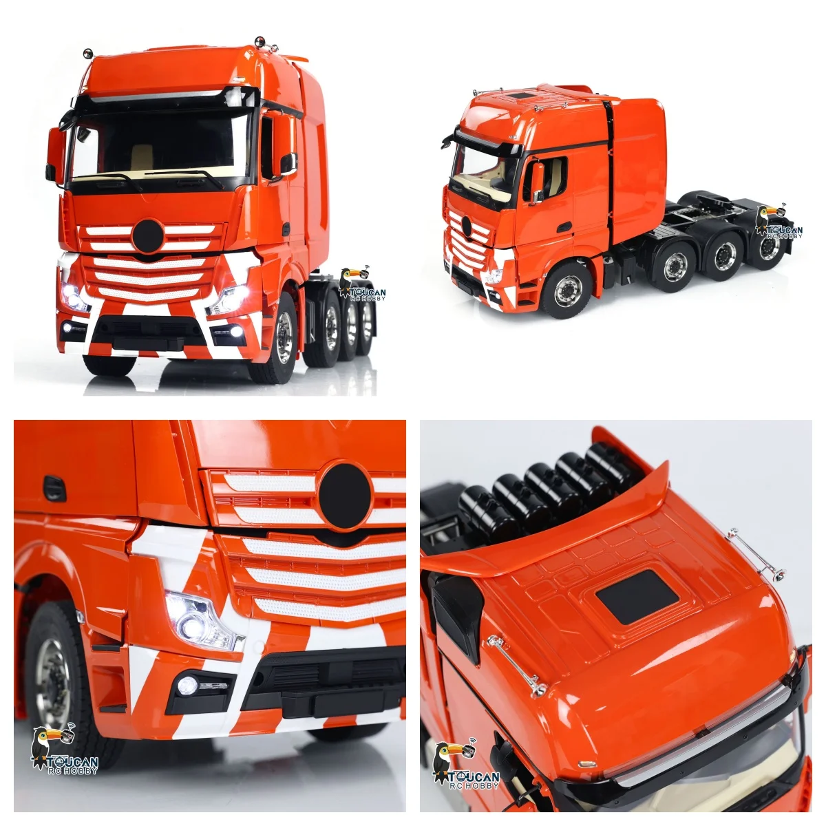 Metal 8x8 RC Tractor Truck 1/14 Remote Control Car Model Painted W/ Differential Lock Motor Servo Toy TH20008-SMT6
Metal 8x8 RC Tractor Truck 1/14 Remote Control Car Model Painted W/ Differential Lock Motor Servo Toy TH20008-SMT6