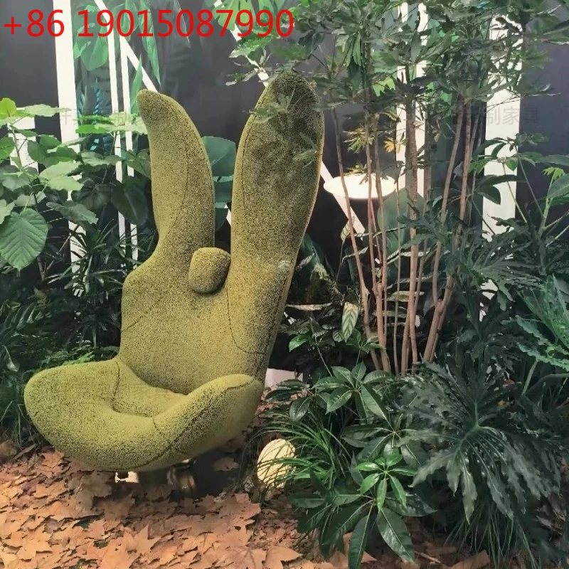 Зеленое кресло-кролик с подлокотниками из стекловолокна, необычной формы, для отдыха, креативное, с мягким декором, простое и стильное.
Зеленое кресло-кролик с подлокотниками из стекловолокна, необычной формы, для отдыха, креативное, с мягким декором, простое и стильное.