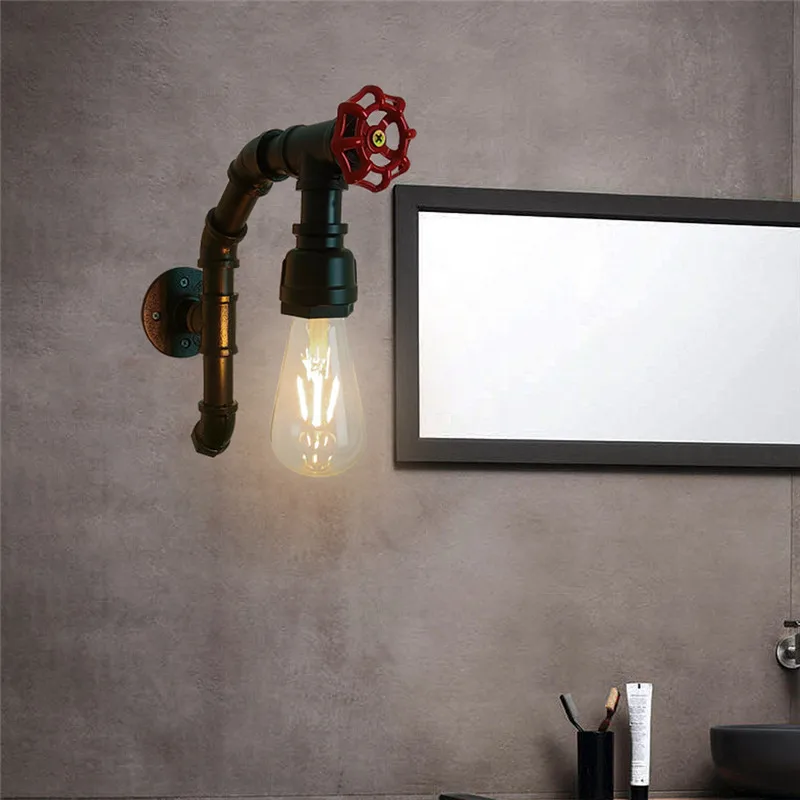 Loft Metal Water Pipe Sconce Vintage Interior Wall Light For Living Room Kitchen Bedroom Wall Lamp Home Deco Lighting Fixtures
Loft Metal Water Pipe Sconce Vintage Interior Wall Light For Living Room Kitchen Bedroom Wall Lamp Home Deco Lighting Fixtures