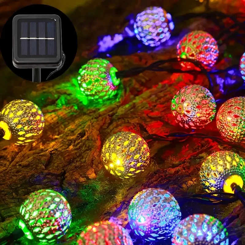 Солнечная марокканская шаровая гирлянда с 8 режимами, 20/30/50 светодиодных цветных шаров для праздника, Рождества, Хэллоуина, свадебного украшения
Солнечная марокканская шаровая гирлянда с 8 режимами, 20/30/50 светодиодных цветных шаров для праздника, Рождества, Хэллоуина, свадебного украшения