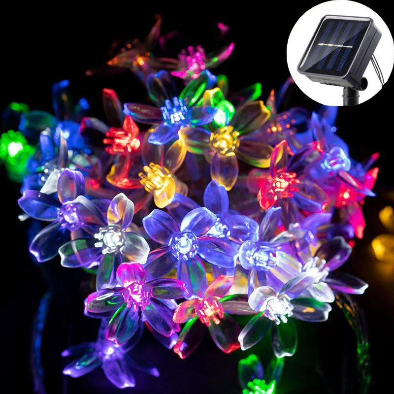 Solar String Lights Outdoor Waterproof 8 Mode Solar Battery Operated Cherry Flower Light Garden Party Decoration
Solar String Lights Outdoor Waterproof 8 Mode Solar Battery Operated Cherry Flower Light Garden Party Decoration