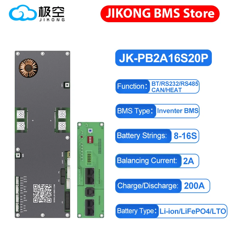 JK BMS V19 8~16S 200A JIKONG Home Energy Storage BMS 24V 48V Active Balance 2A LiFePo4 Li-Ion LTO Battery LCD-4.3-TTL-P
JK BMS V19 8~16S 200A JIKONG Home Energy Storage BMS 24V 48V Active Balance 2A LiFePo4 Li-Ion LTO Battery LCD-4.3-TTL-P