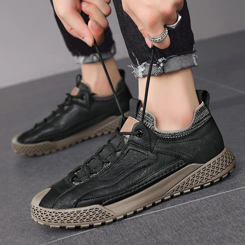 Spring Leather Men Running Athletic Sport Shoes Lace-up Men Outdoor Sneakers Lightweight Men Gym Shoes Tenis Masculino Esportivo
Spring Leather Men Running Athletic Sport Shoes Lace-up Men Outdoor Sneakers Lightweight Men Gym Shoes Tenis Masculino Esportivo