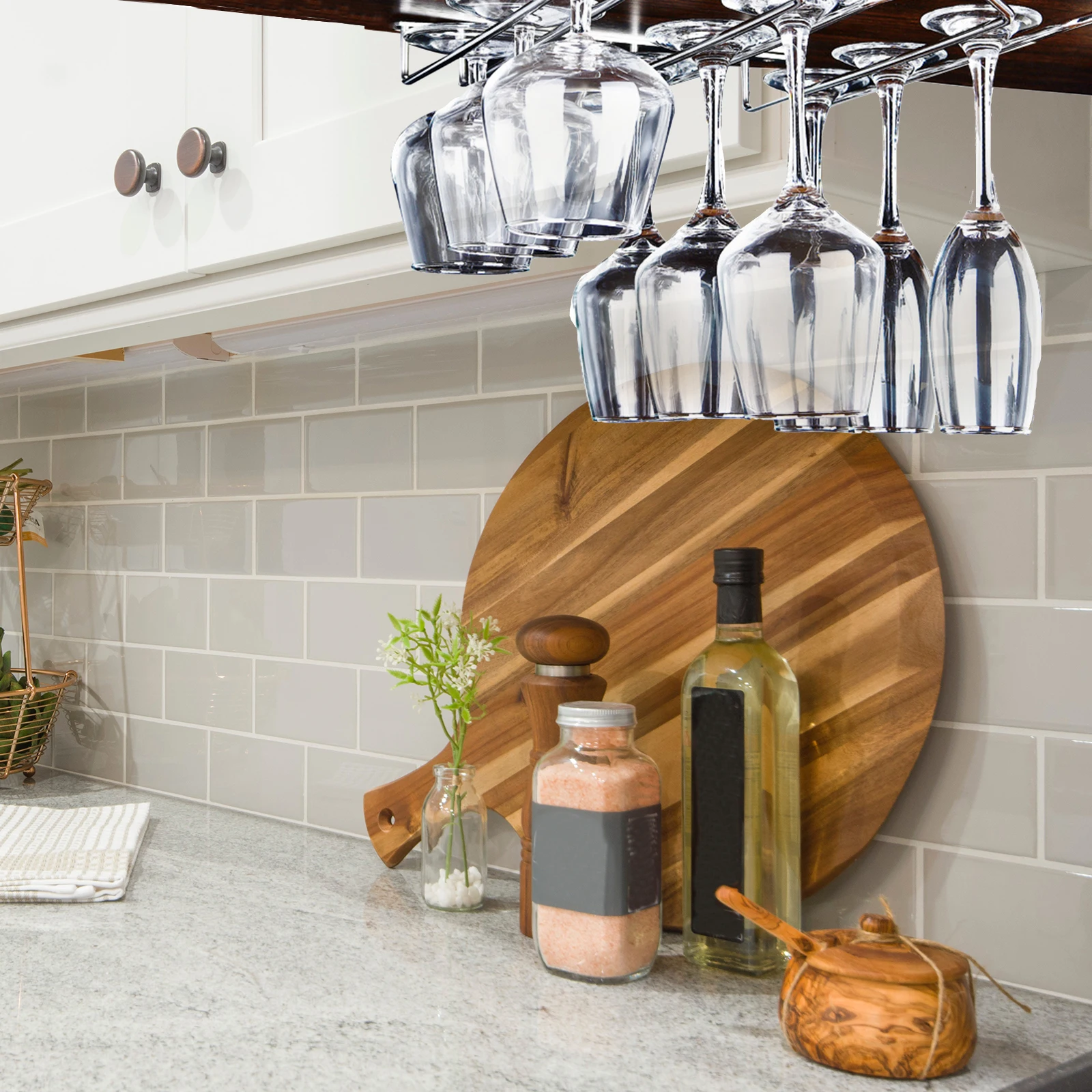 Glass Holder Large Capacity Stainless Steel Kitchen Rack for Glasses Stemware Under Cabinet Storage
Glass Holder Large Capacity Stainless Steel Kitchen Rack for Glasses Stemware Under Cabinet Storage
