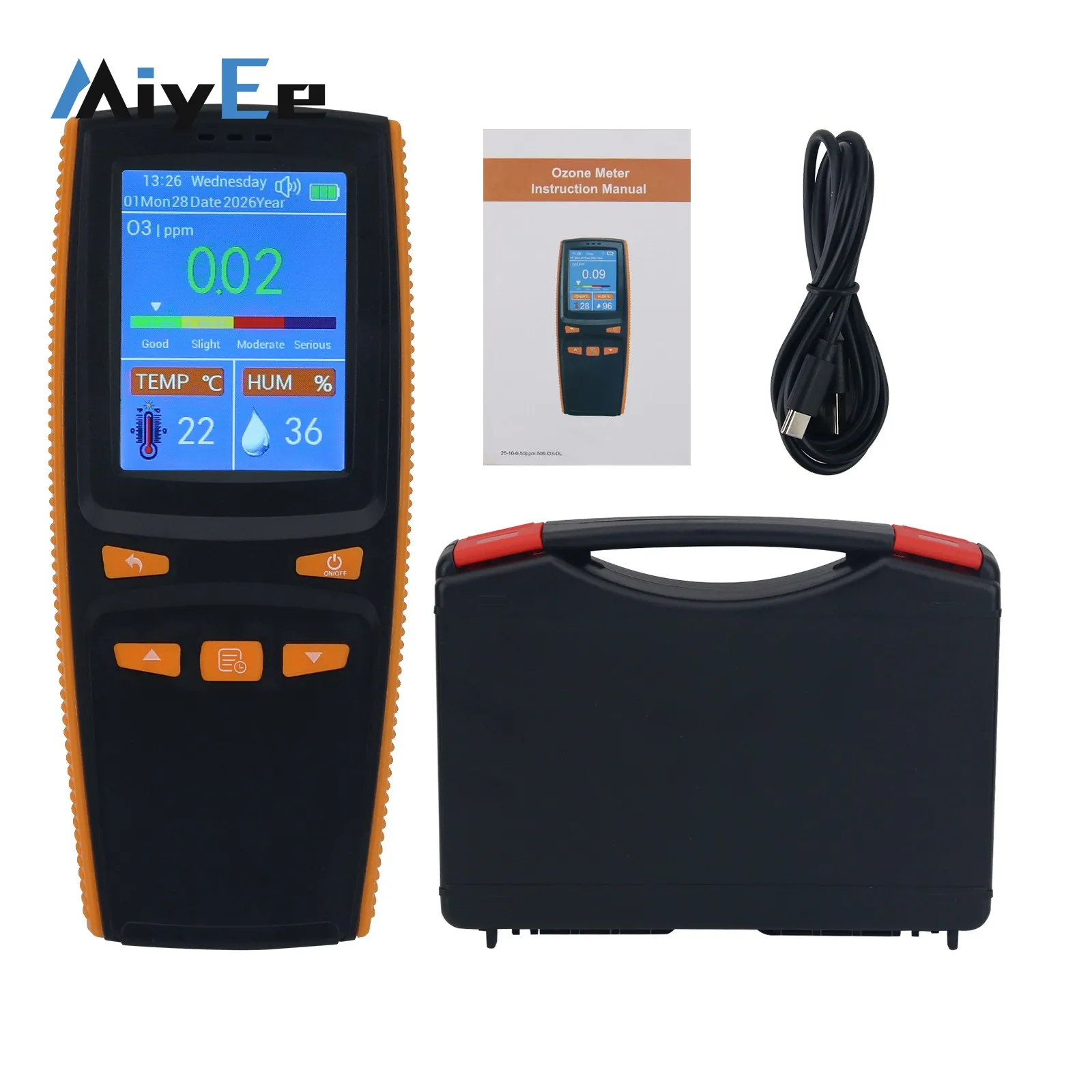 DM509-O3 Детектор озона 3-в-1 0-50PPM Монитор качества воздуха + чехол для переноски температуры и влажности O3
DM509-O3 Детектор озона 3-в-1 0-50PPM Монитор качества воздуха + чехол для переноски температуры и влажности O3