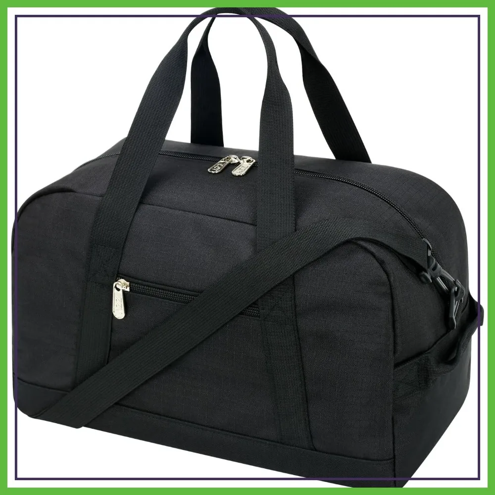 Small Gym Bag 14 inch Lightweight Carry On Mini Duffel for Travel Sport - Black
Small Gym Bag 14 inch Lightweight Carry On Mini Duffel for Travel Sport - Black