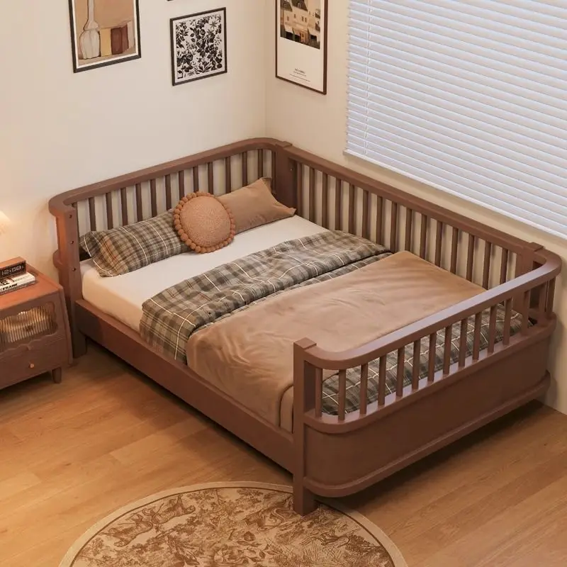 Children's bed boy small apartment second bedroom girl princess super thick guardrail frame
Children's bed boy small apartment second bedroom girl princess super thick guardrail frame