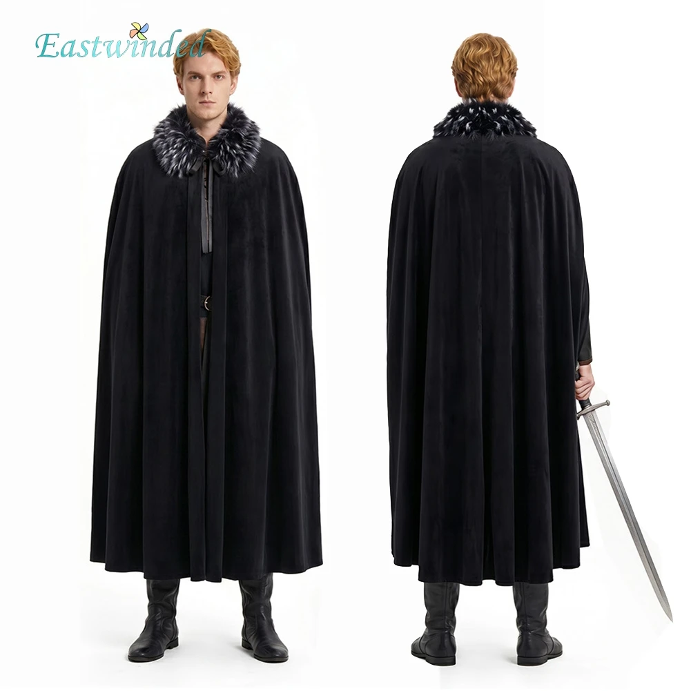 TV Ice With Fire Medieval Knight Jon Cosplay Black Cloak Fur Collar Cape Costume Outfit Uniform Outfits Halloween Carnival Party
TV Ice With Fire Medieval Knight Jon Cosplay Black Cloak Fur Collar Cape Costume Outfit Uniform Outfits Halloween Carnival Party