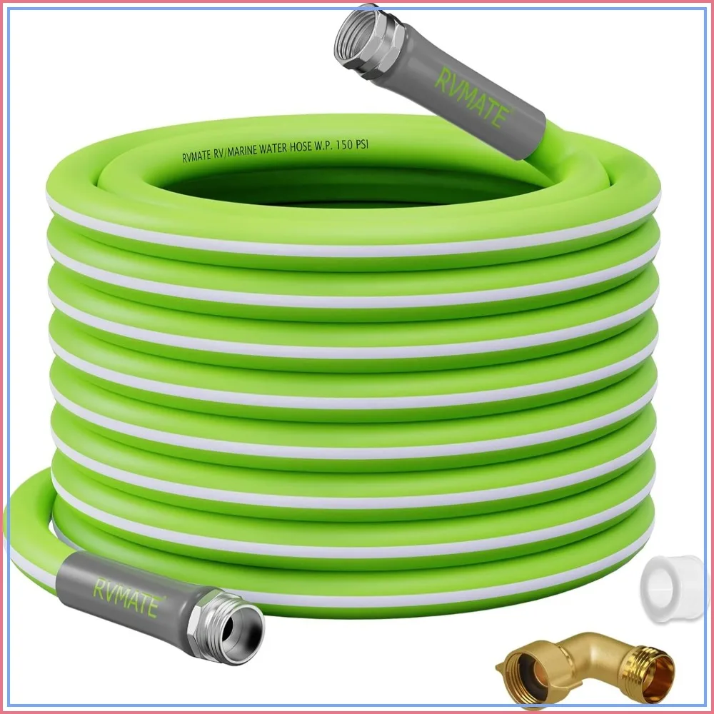 RV Water Hose 100FT, 5/8" ID Drinking Water Hose Lead-Free, No Leaking Garden Hose for RV/Trailer/Camping
RV Water Hose 100FT, 5/8" ID Drinking Water Hose Lead-Free, No Leaking Garden Hose for RV/Trailer/Camping