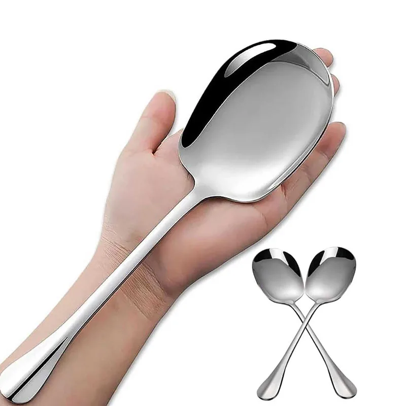 2 больших столовых ложки из нержавеющей стали с длинной ручкой и квадратным наконечником для сервировки стола в ресторане
2 больших столовых ложки из нержавеющей стали с длинной ручкой и квадратным наконечником для сервировки стола в ресторане
