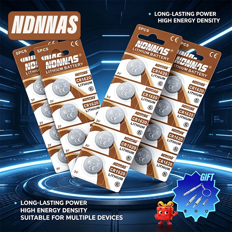 3V CR1620 Battery 5-50PCS Button Batteries Suitable for Watches, Car Audio Speakers, Scales, Shavers DL1620 BR1620 Lithium Cell
3V CR1620 Battery 5-50PCS Button Batteries Suitable for Watches, Car Audio Speakers, Scales, Shavers DL1620 BR1620 Lithium Cell