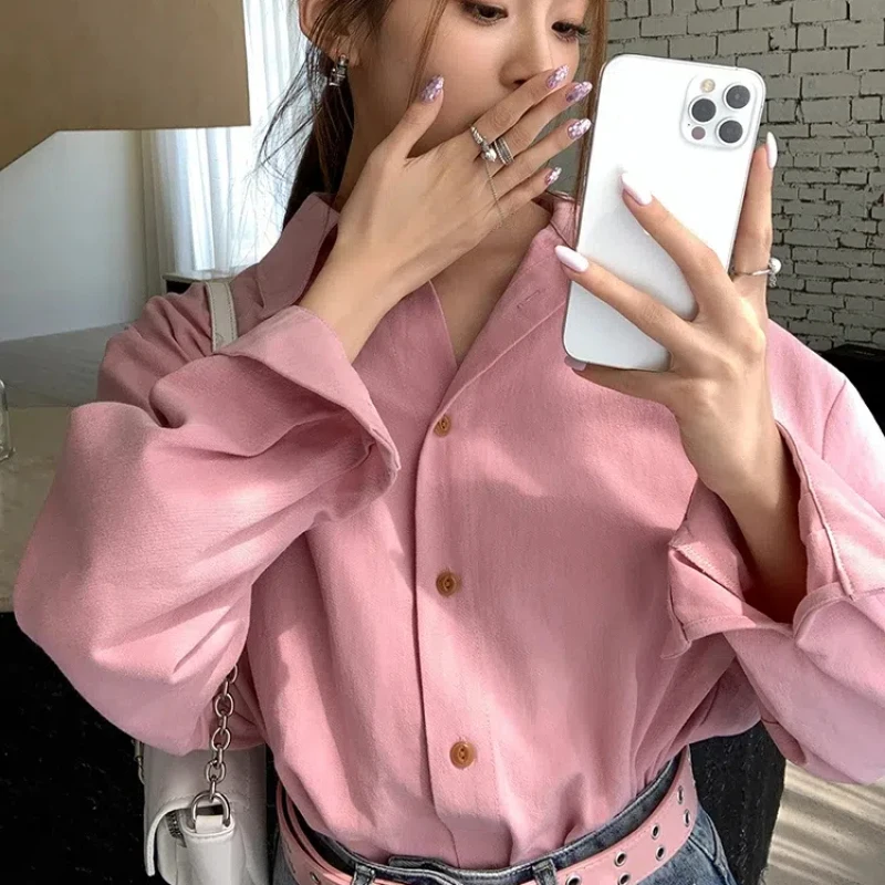 100% Cotton Spring Autumn Oversized Long Shirt Coat for Women Overshirts Full Sleeve Lapel Collar Top Outerwears Female 2024
100% Cotton Spring Autumn Oversized Long Shirt Coat for Women Overshirts Full Sleeve Lapel Collar Top Outerwears Female 2024