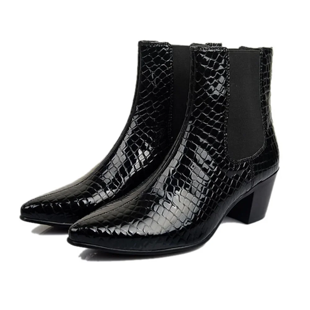 Korean Style Leather Boots Men High-top 7CM high-heeled Men's Shoes Boots Fashion Business Short Boots Men Pointed Toe
Korean Style Leather Boots Men High-top 7CM high-heeled Men's Shoes Boots Fashion Business Short Boots Men Pointed Toe