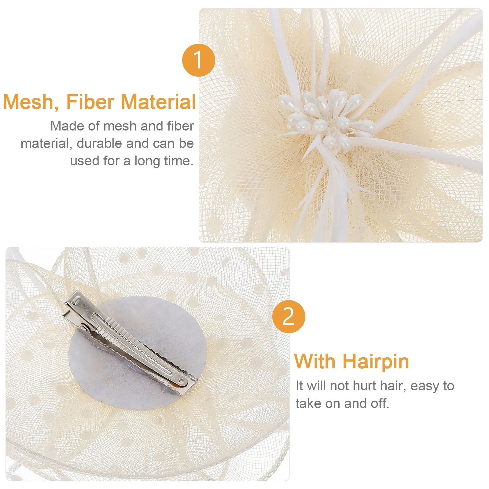 Mesh Hair Clips Elegant Fascinator Hats for Women Beige Prom Wedding Party Hairstyle Decorative Long Durability Premium
Mesh Hair Clips Elegant Fascinator Hats for Women Beige Prom Wedding Party Hairstyle Decorative Long Durability Premium
