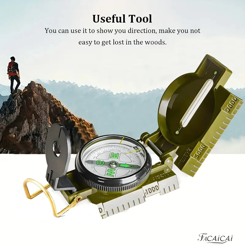 1pc Portable Compass,Waterproof Multifunctional Compass With Direction Position Ranging Magnifier,Outdoor Camping Emergency Tool
1pc Portable Compass,Waterproof Multifunctional Compass With Direction Position Ranging Magnifier,Outdoor Camping Emergency Tool
