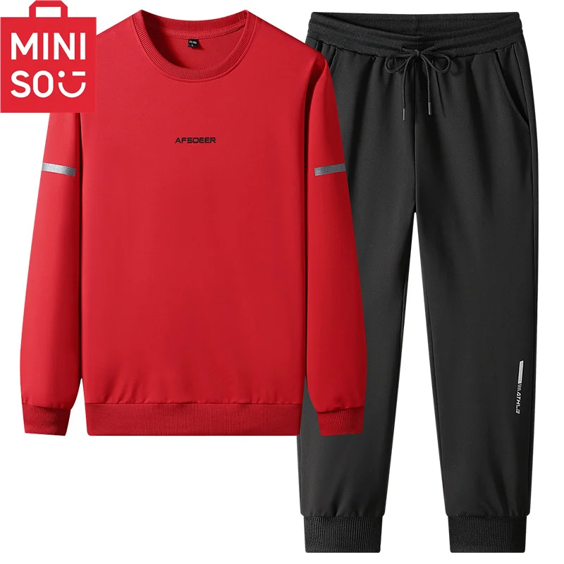 Костюм MINISO мужской спортивный с длинным рукавом, простая одежда для бега и спорта, имитация хлопка, в Корейском стиле, на осень и зиму
Костюм MINISO мужской спортивный с длинным рукавом, простая одежда для бега и спорта, имитация хлопка, в Корейском стиле, на осень и зиму