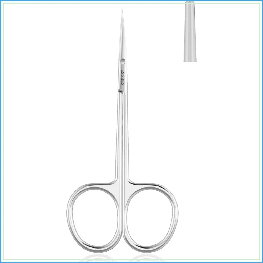 Extra Fine Curved Blade Precision Grooming Scissors for Men Women, Super Slim Manicure Scissors for Cuticle, Eyebrow, Nose Hair, Mustache, Bead, Dry Skin
Extra Fine Curved Blade Precision Grooming Scissors for Men Women, Super Slim Manicure Scissors for Cuticle, Eyebrow, Nose Hair, Mustache, Bead, Dry Skin