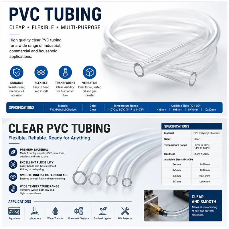 Transparent PVC Hoses Garden Tube Water Pipe High Quality Plastic Hose with Inner Dia 2-50mm for Home Garden Irrigation
Transparent PVC Hoses Garden Tube Water Pipe High Quality Plastic Hose with Inner Dia 2-50mm for Home Garden Irrigation