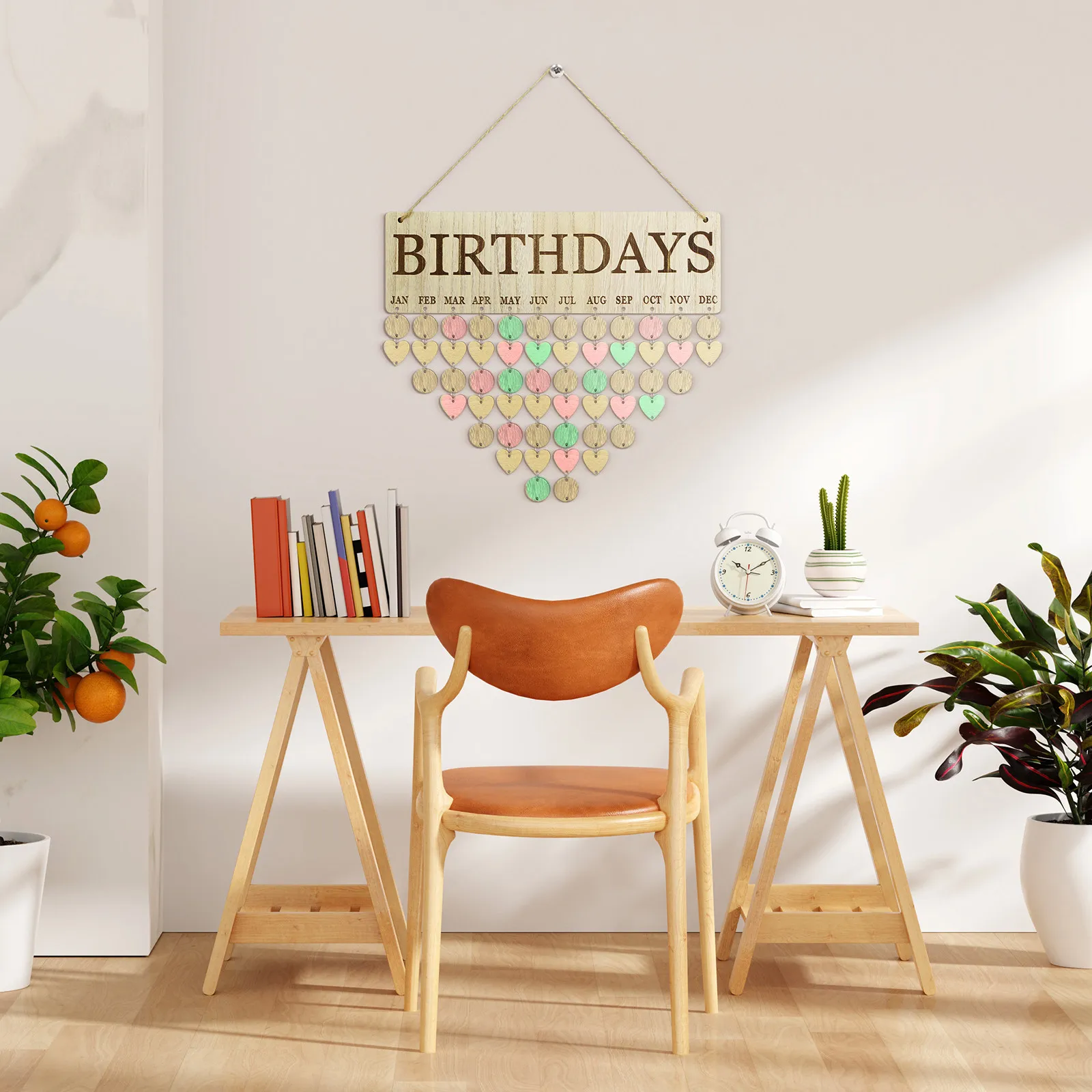 Wooden Calendar Nordic Style Birthday Anniversary Reminder Board Hanging Decoration Family Friends Celebration DIY Birthday
Wooden Calendar Nordic Style Birthday Anniversary Reminder Board Hanging Decoration Family Friends Celebration DIY Birthday