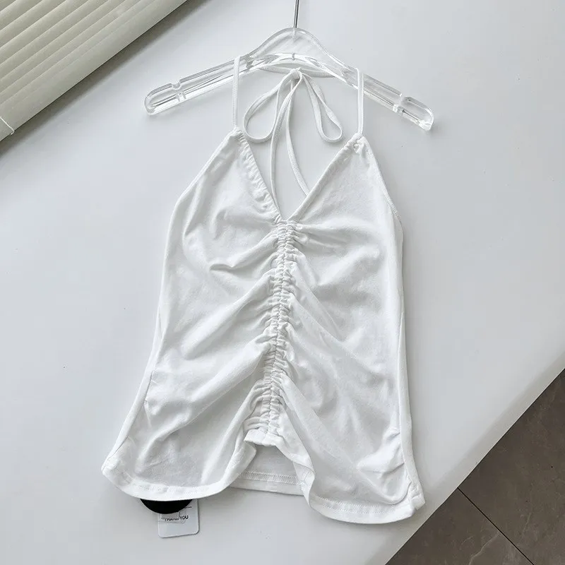 Summer New 2023 Women's Cotton Halter Neck Vest Folded Backless Multi-layered Wearable Casual Style A-line Narrow Strap Vest
Summer New 2023 Women's Cotton Halter Neck Vest Folded Backless Multi-layered Wearable Casual Style A-line Narrow Strap Vest