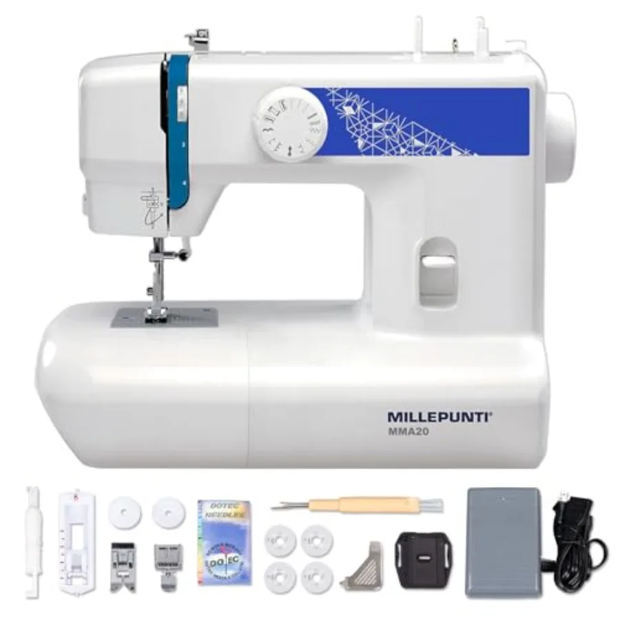 MMA20 13 Stitches Sewing Machine for Beginners Seniors Lightweight Compact Design with Quick Needle Threader 3 Feet
MMA20 13 Stitches Sewing Machine for Beginners Seniors Lightweight Compact Design with Quick Needle Threader 3 Feet