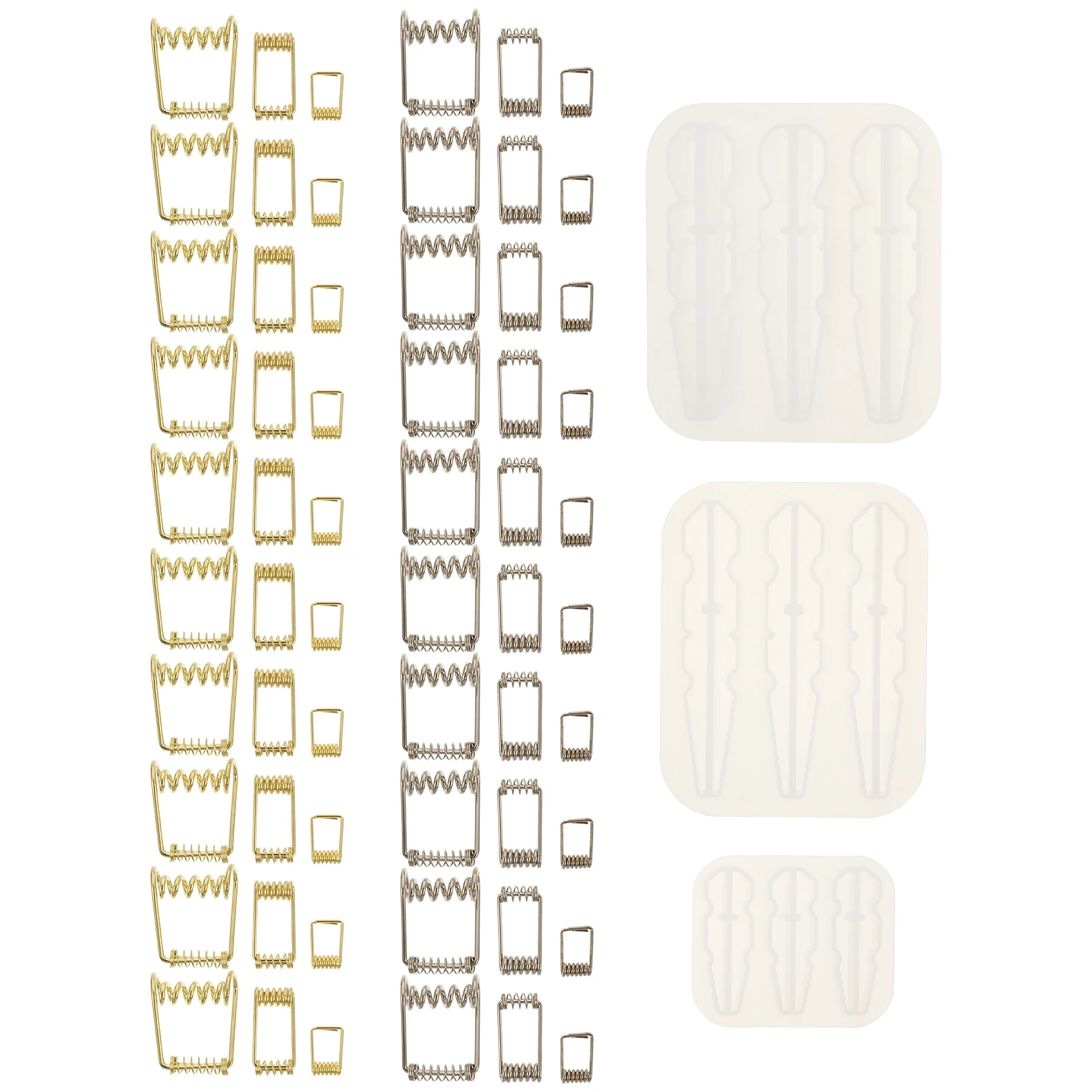 3Pcs Silicone Photo Clip Mold Set with 60 Color Springs DIY Resin Postcard Clip Craft Mold Flexible Transparent Mould for Photo
3Pcs Silicone Photo Clip Mold Set with 60 Color Springs DIY Resin Postcard Clip Craft Mold Flexible Transparent Mould for Photo