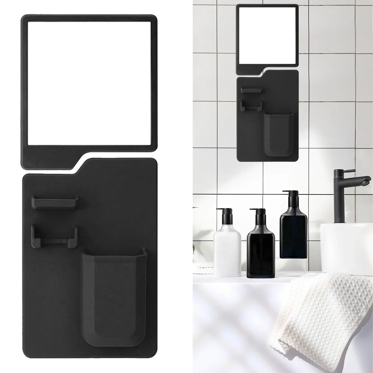Removable Razor Rack Shower Mirror with Suction Man Shaving Storage Racks Shelve
Removable Razor Rack Shower Mirror with Suction Man Shaving Storage Racks Shelve