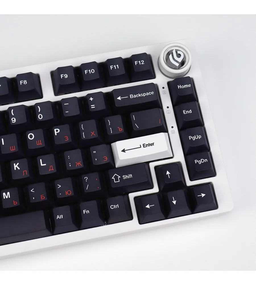 Black white and red keycaps with Russian layout PBT five-sided sublimation original factory height mechanical keyboard
Black white and red keycaps with Russian layout PBT five-sided sublimation original factory height mechanical keyboard