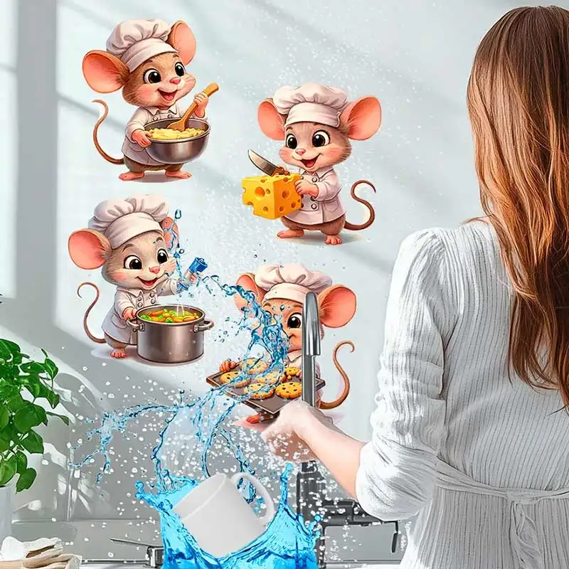 4 Pieces Cute Mouse Wall Sticker Kitchen Decoration Dining Room Living Room Cabinet Refrigerator Home Decoration Decal OZ21
4 Pieces Cute Mouse Wall Sticker Kitchen Decoration Dining Room Living Room Cabinet Refrigerator Home Decoration Decal OZ21