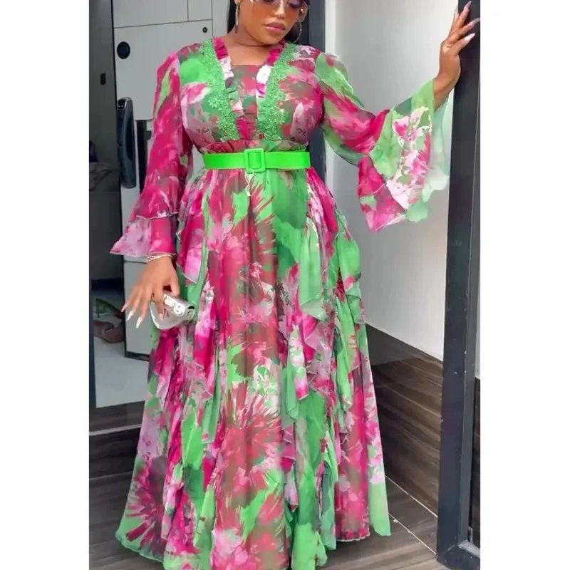 Plus Size Woman African Party Flower Dresses Wedding Evening Gown Elegant Turkey Muslim Maxi Dress 2025 New Summer
Plus Size Woman African Party Flower Dresses Wedding Evening Gown Elegant Turkey Muslim Maxi Dress 2025 New Summer
